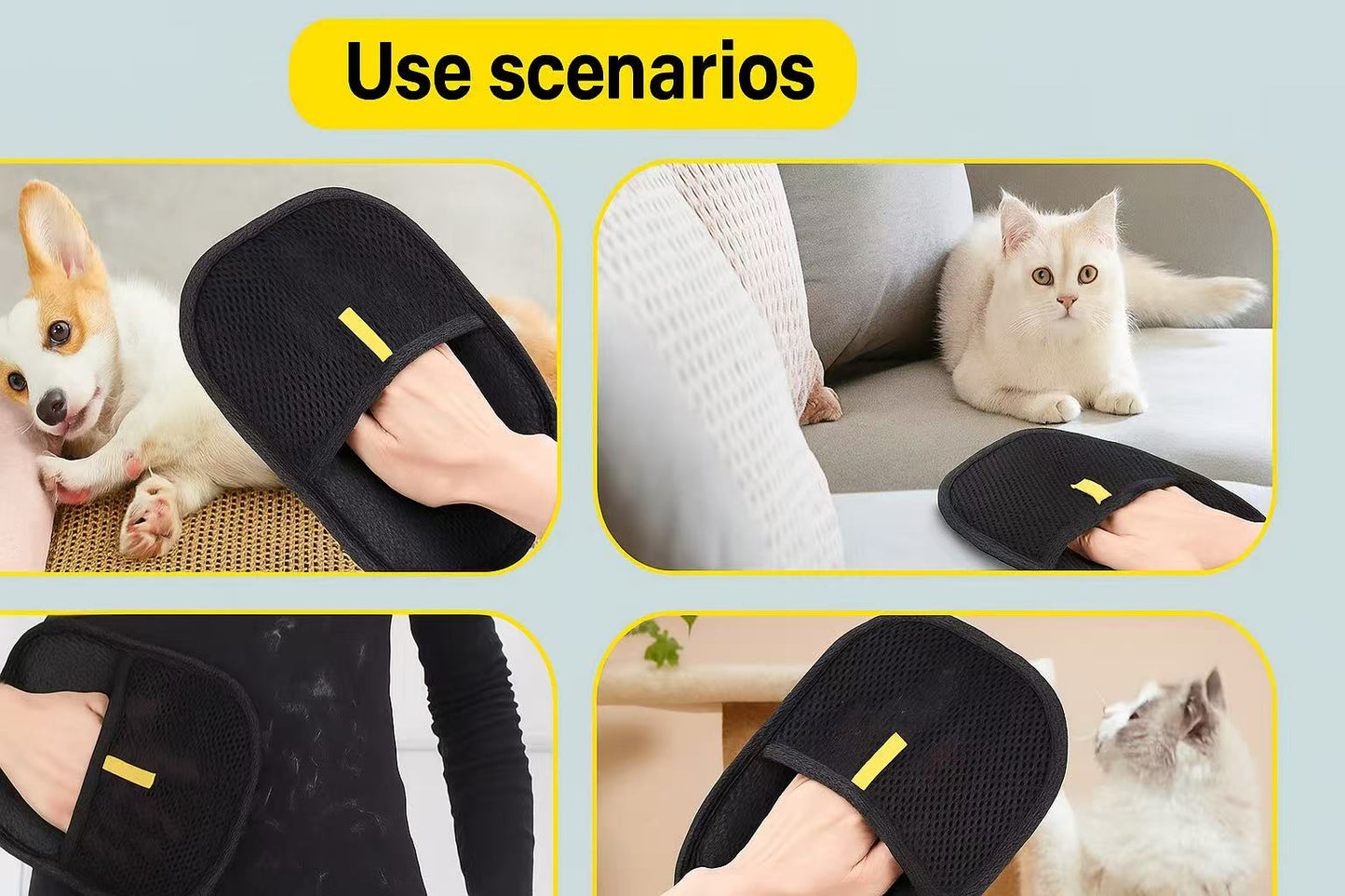 Fur-Free: Electrostatic Pet Hair Remover Gloves
