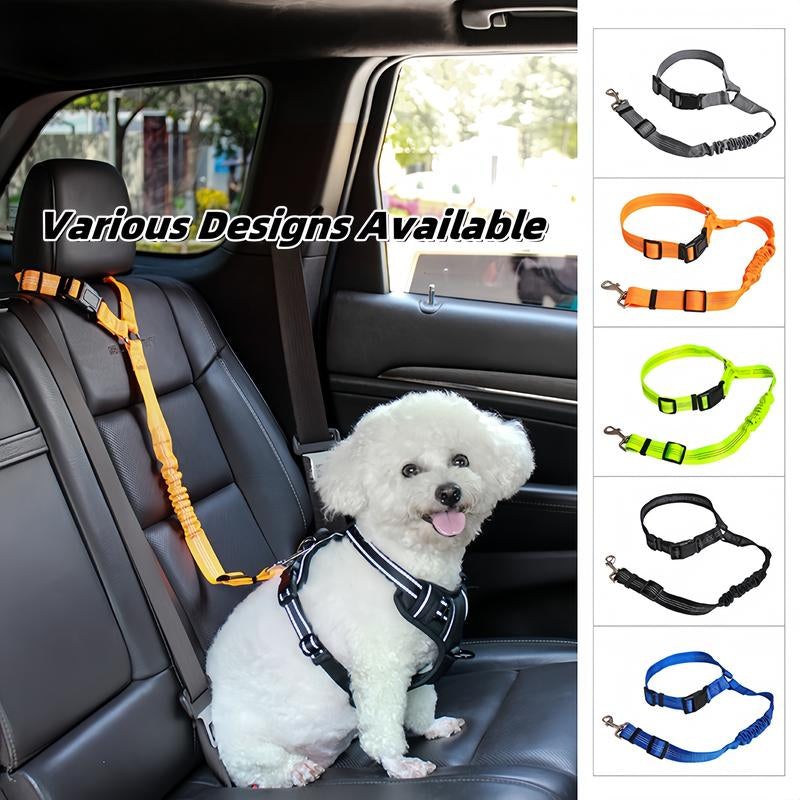 2 Packs Pet Dog Cat Seat Belts, Car Headrest Restraint Adjustable Safety Leads Vehicle Seatbelt Harness.Usa Stock Ships Tomorrow! (Cats Included)