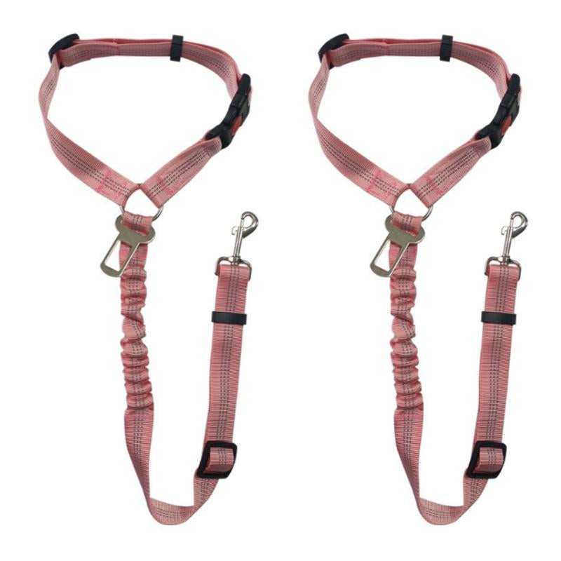 2 Packs Pet Dog Cat Seat Belts, Car Headrest Restraint Adjustable Safety Leads Vehicle Seatbelt Harness.Usa Stock Ships Tomorrow! (Cats Included)