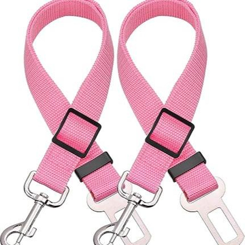 2 Packs Pet Dog Cat Seat Belts, Car Headrest Restraint Adjustable Safety Leads Vehicle Seatbelt Harness.Usa Stock Ships Tomorrow! (Cats Included)